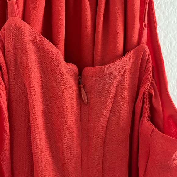 NWT SABA | Summer Halter Tie Back Motown Maxi Dress in Blood Orange | Size 10 - Picture 4 of 10